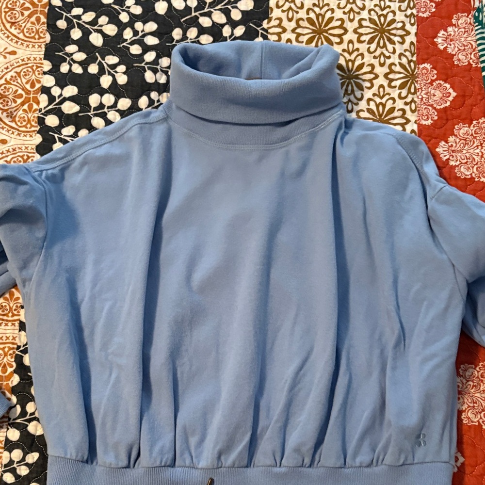 Sweaty Betty Light Blue Knit Top